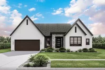 One Story 4 Bed Modern Home Plan with Formal Dining - 2987 Sq Ft