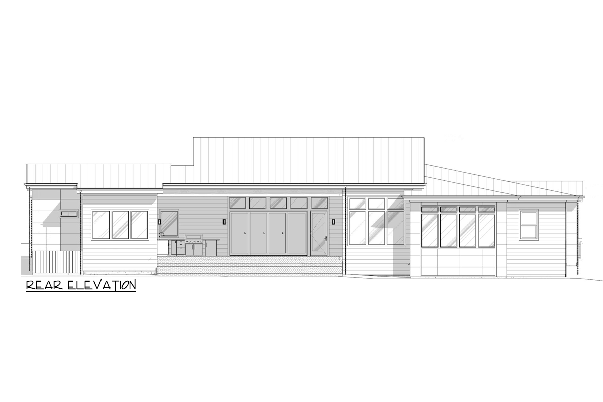 Plan 307700RAD: 4-Bed Contemporary Plan with Outdoor Kitchen and Flex Room - 4090 Sq Ft - Image #19 - Contemporary, Mid Century Modern, Modern, Northwest