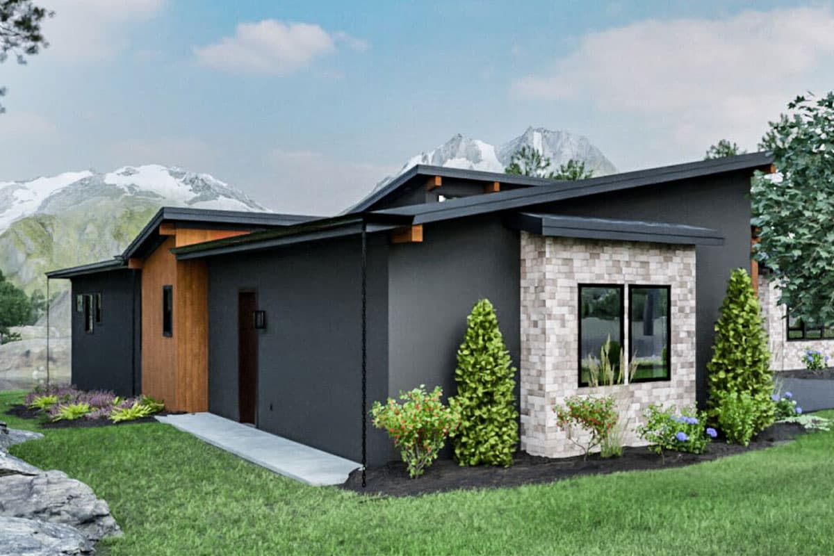 Plan 307700RAD: 4-Bed Contemporary Plan with Outdoor Kitchen and Flex Room - 4090 Sq Ft - Image #5 - Contemporary, Mid Century Modern, Modern, Northwest