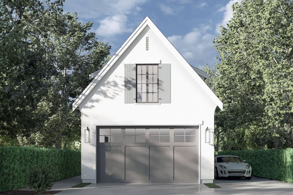 Plan 270104AF: 1-Bed Traditional-Style Carriage House with Carport - 893 Sq Ft - Image #5 - Carriage, European, Traditional