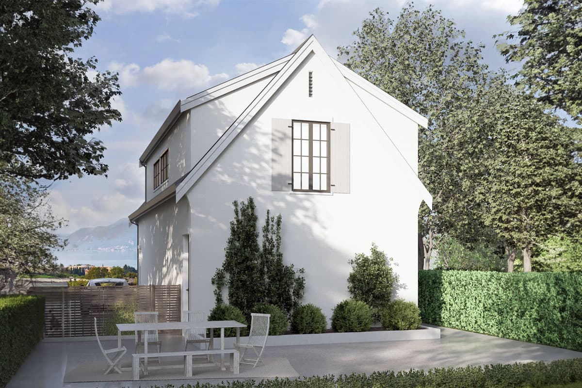 Plan 270104AF: 1-Bed Traditional-Style Carriage House with Carport - 893 Sq Ft - Image #6 - Carriage, European, Traditional
