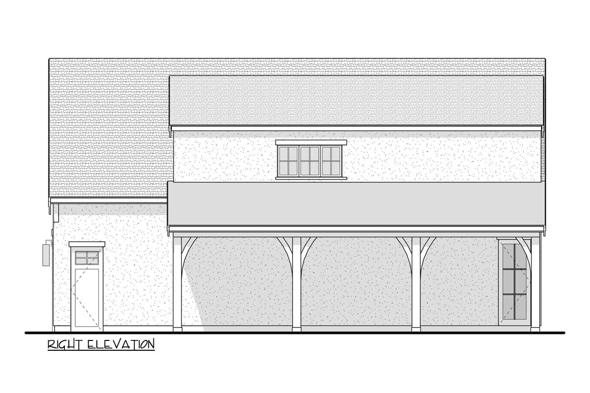 Plan 270104AF: 1-Bed Traditional-Style Carriage House with Carport - 893 Sq Ft - Image #11 - Carriage, European, Traditional