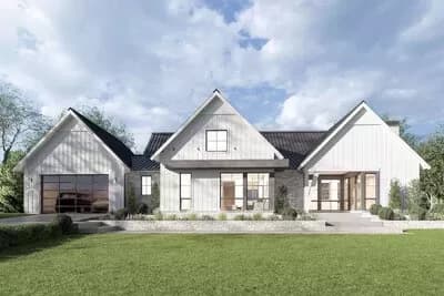 4-Bed Contemporary New American with Home Office - 3717 Sq Ft