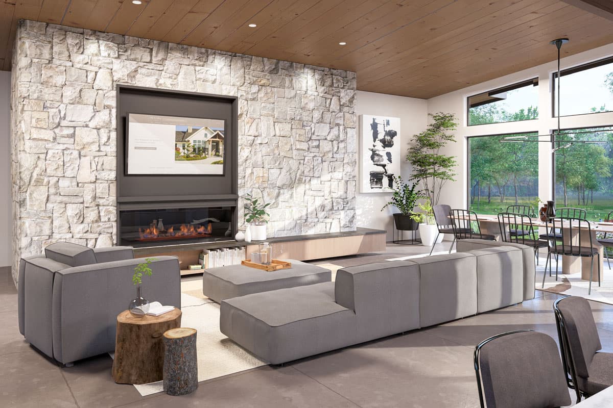 Plan 270106AF: 3-Bed Mid Century Modern Home Plan with Outdoor Kitchen - 3118 Sq Ft - Image #9 - Contemporary, Mid Century Modern, Ranch
