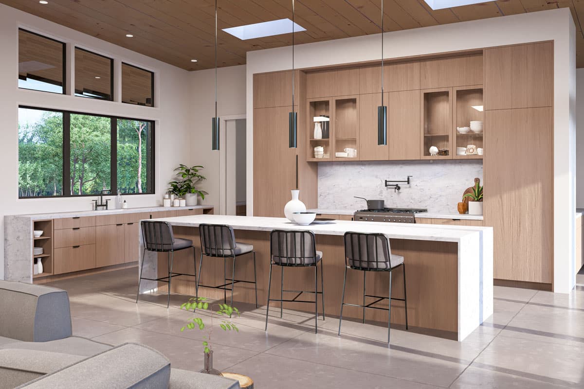 Plan 270106AF: 3-Bed Mid Century Modern Home Plan with Outdoor Kitchen - 3118 Sq Ft - Image #11 - Contemporary, Mid Century Modern, Ranch