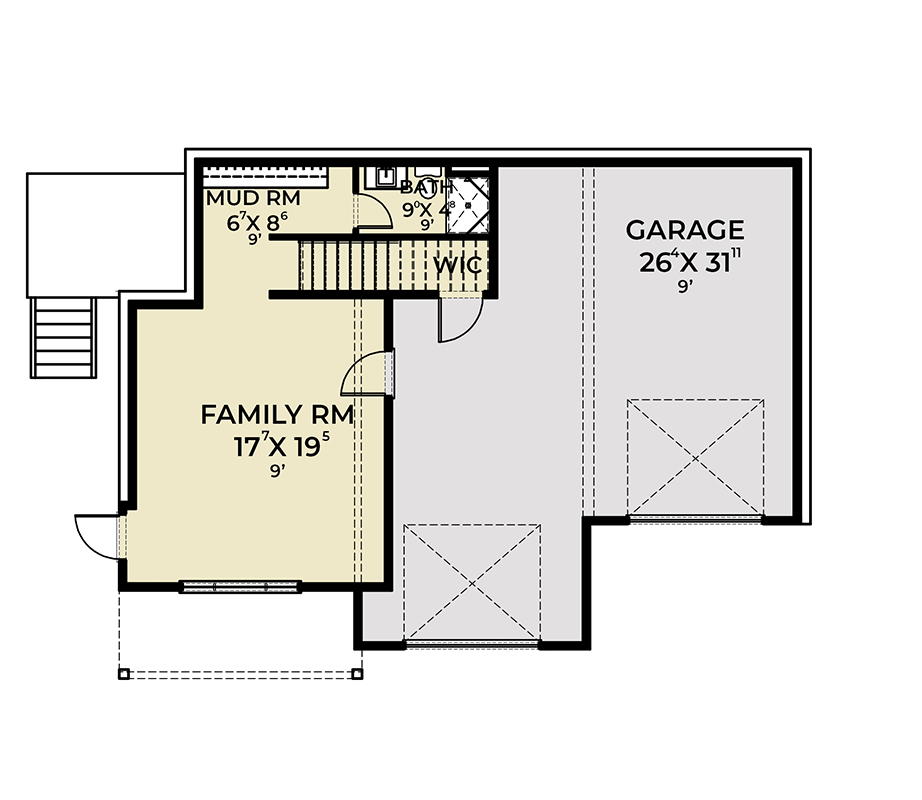 Plan 280213JWD: Contemporary Home Plan with Three Level Living - 2589 Sq Ft - Floor Plan - Lower Level - Contemporary, Modern