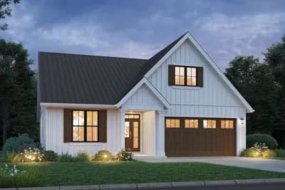 3-Bed New American Farmhouse Plan with Bonus Expansion - 1487 Sq Ft