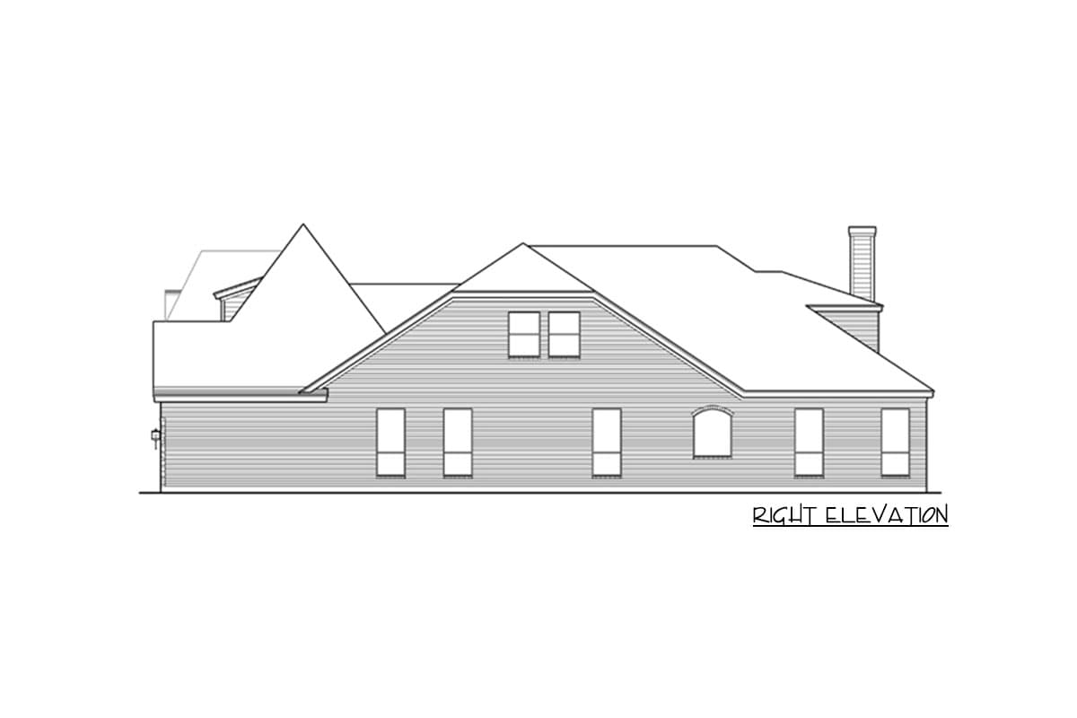 Plan 36419TX: Elegant House Plan For Narrow Lot - Image #5 - European, French Country