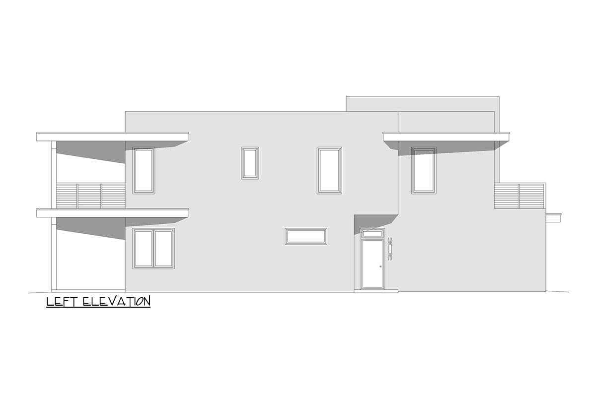 Plan 680368VR: Modern 2-Story House Plan with Two Master Suites - 2901 Sq Ft - Image #4 - Mid Century Modern, Modern