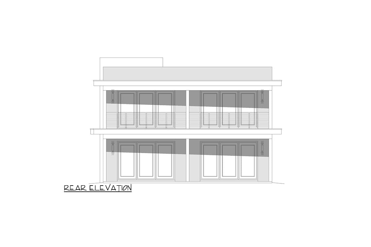 Plan 680368VR: Modern 2-Story House Plan with Two Master Suites - 2901 Sq Ft - Image #5 - Mid Century Modern, Modern