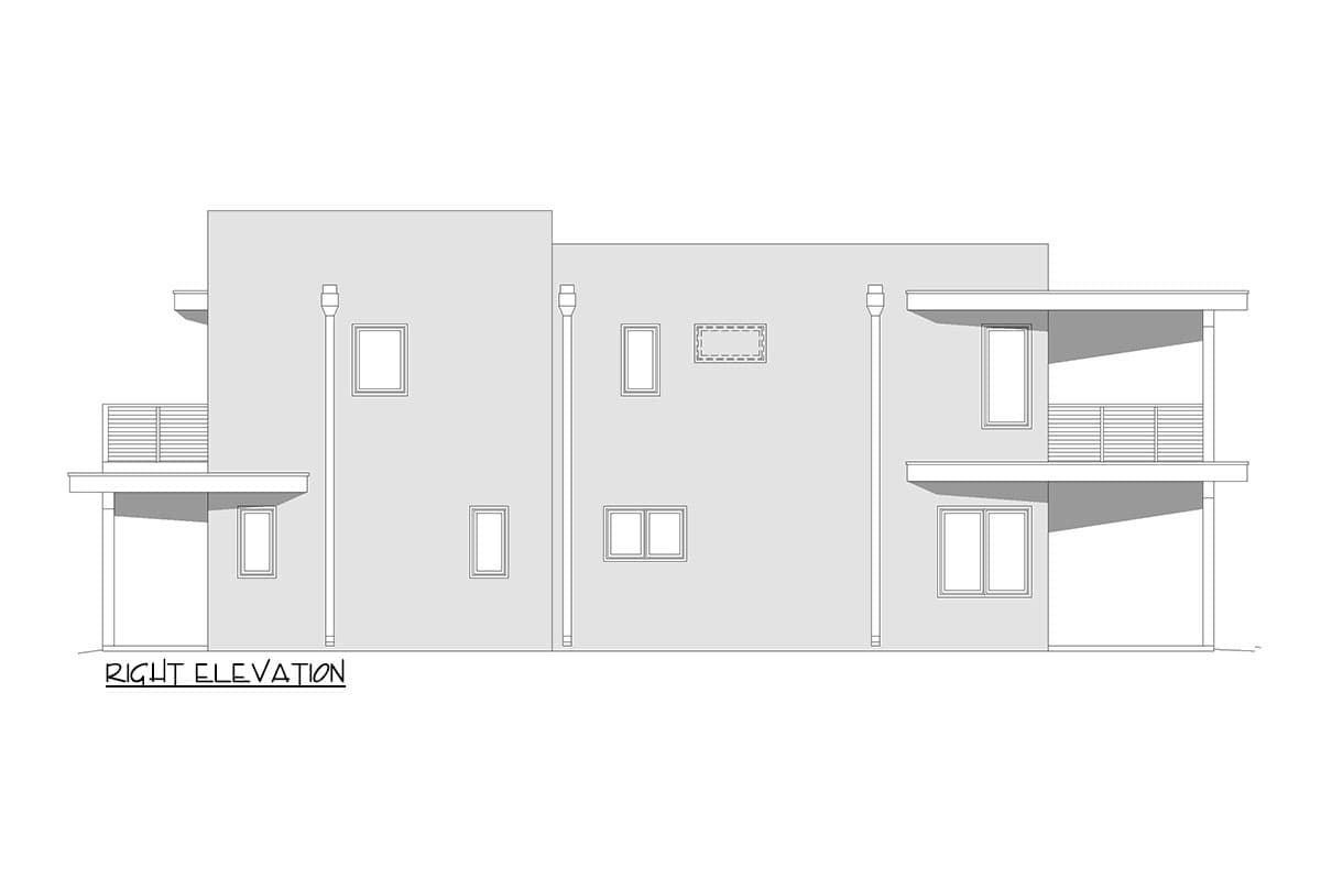 Plan 680368VR: Modern 2-Story House Plan with Two Master Suites - 2901 Sq Ft - Image #6 - Mid Century Modern, Modern