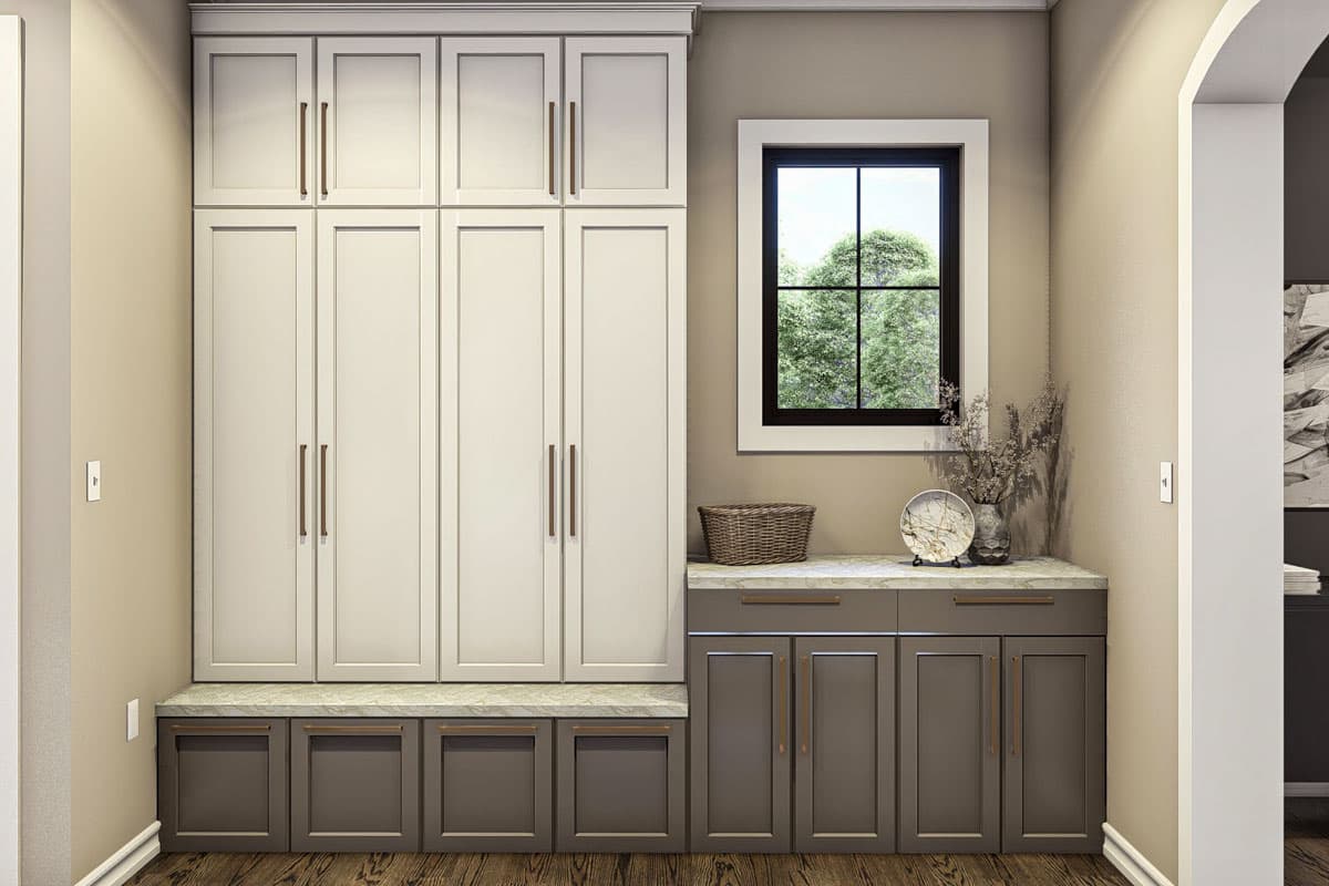 Plan 623390DJ: 3-Bed Modern European House Plan with Outdoor Kitchen - 2038 Sq Ft - Image #14 - European, Ranch, Transitional