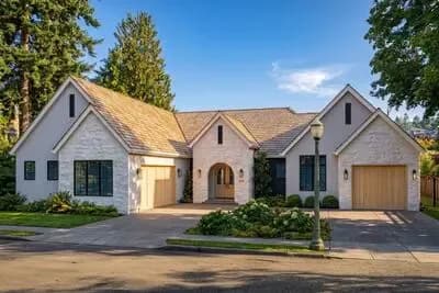 3-Bed Modern European House Plan with Outdoor Kitchen - 2038 Sq Ft