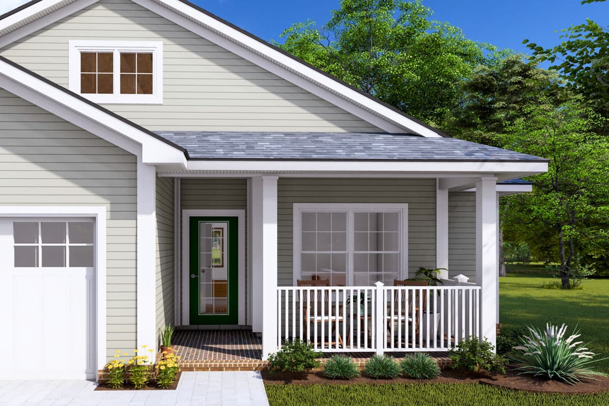 Plan 52359WM: One-Story New American Cottage House Plan with 3 Beds - 1521 Sq Ft - Image #6 - Cottage, Country, New American, Ranch, Traditional