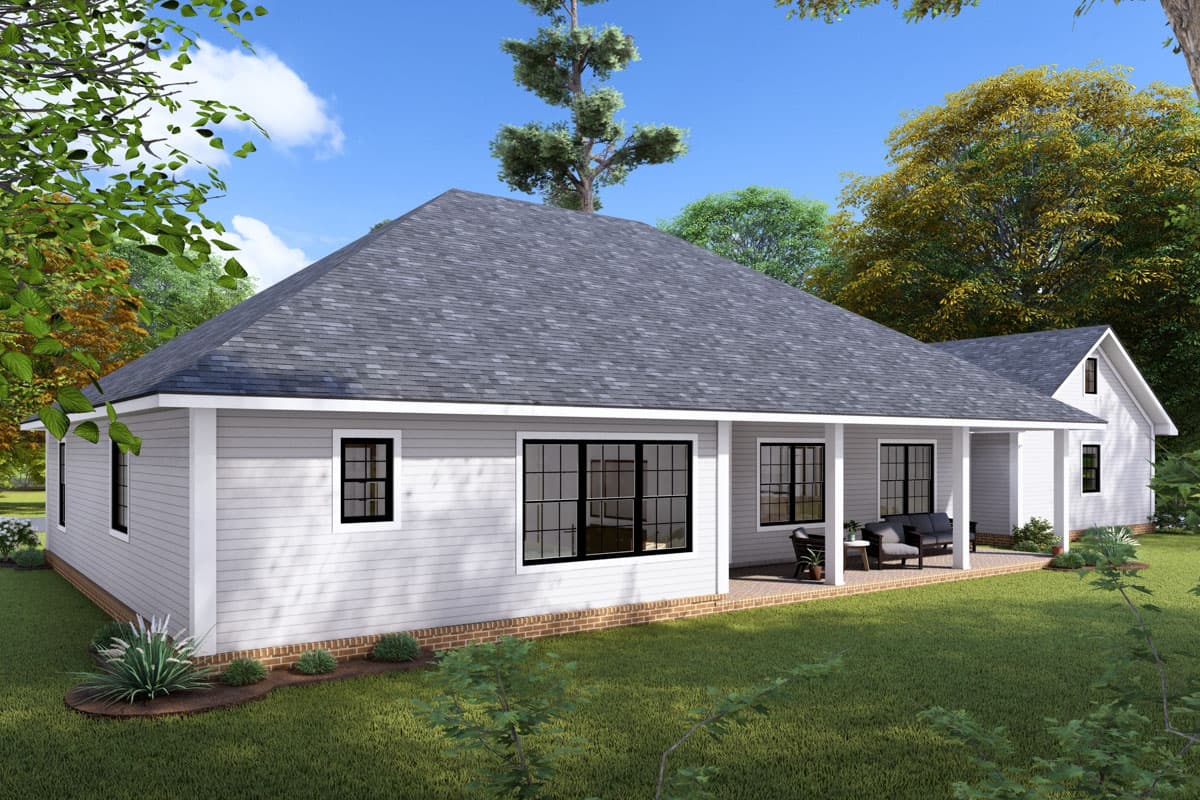 Plan 52360WM: Single Story Traditional Ranch House Plan with 3 Beds - 1938 Sq Ft - Image #4 - Ranch, Traditional