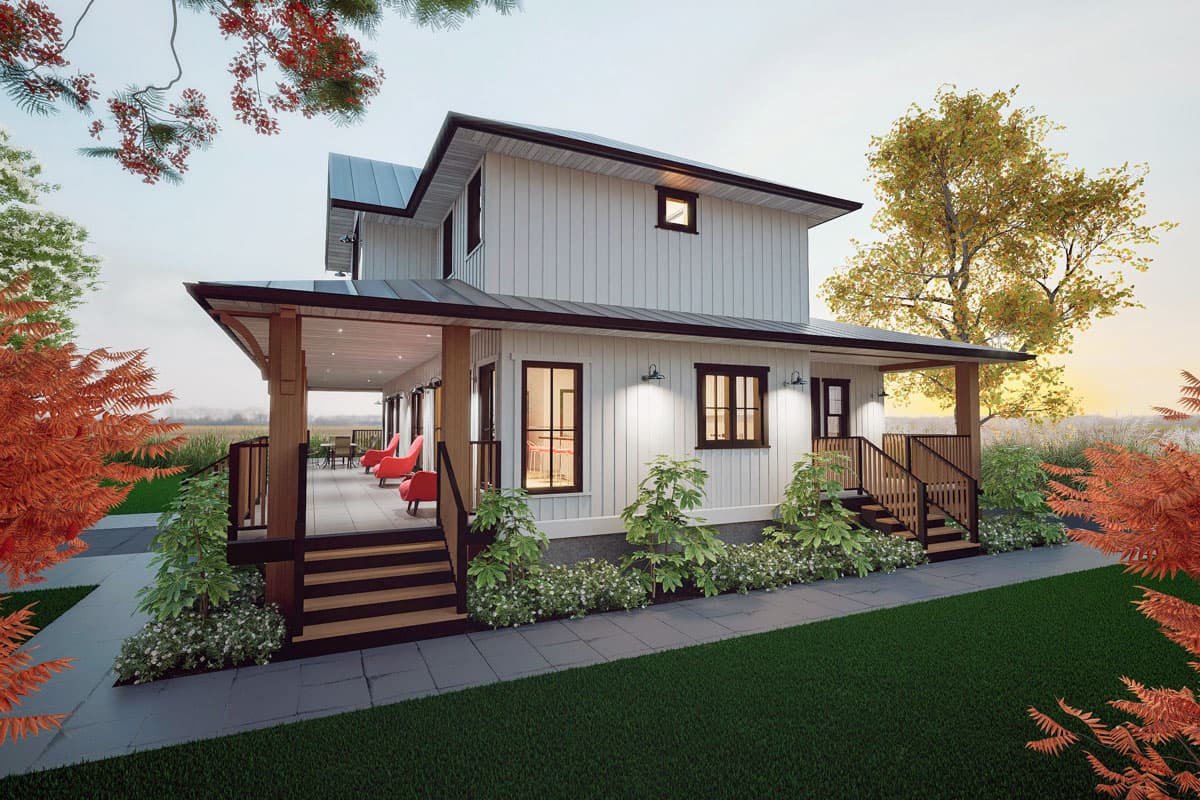 Plan 147013RML: Modern Farmhouse with 10-Foot-Deep Front Porch - 2374 Sq Ft - Image #5 - Country, Craftsman, Farmhouse, Modern Farmhouse