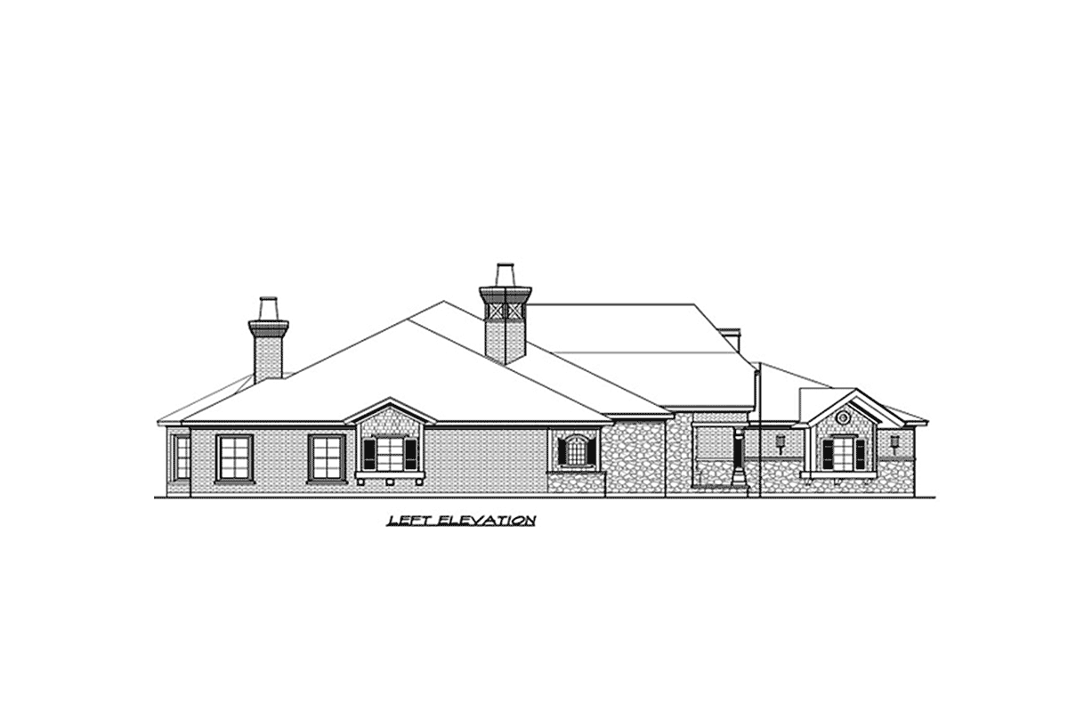 Plan 36424TX: 3 Bedroom Beauty With Game Room - Image #9 - European, French Country