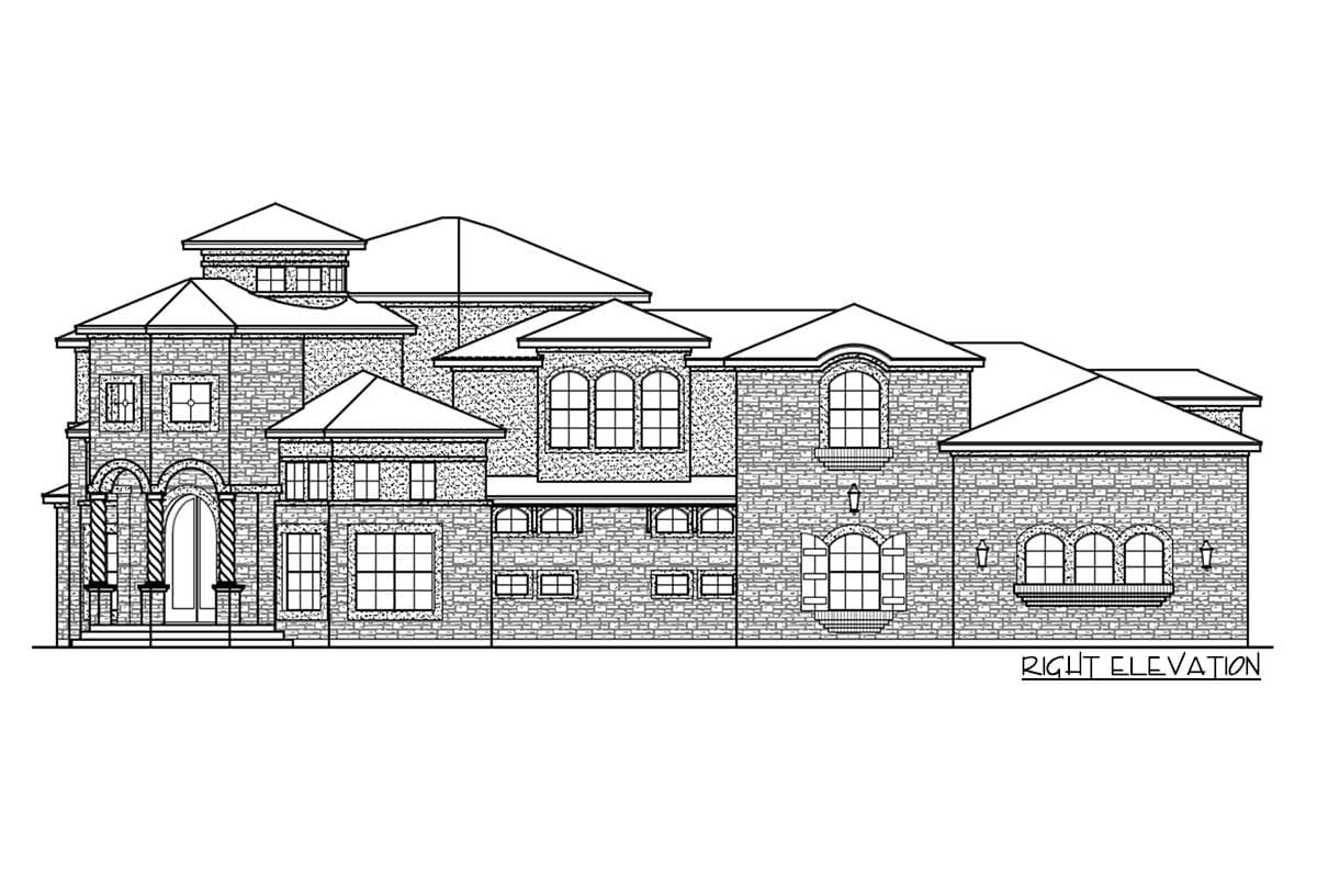 Plan 36427TX: Mediterranean Mansion House Plan - Image #4 - European, Mediterranean, Spanish