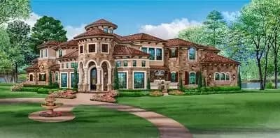 Mediterranean Mansion House Plan