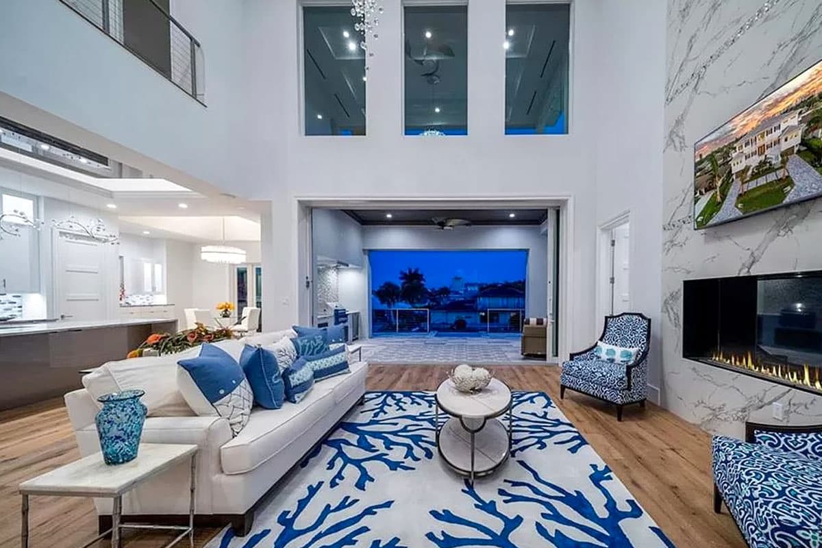 Plan 31857DN: Two-Story Coastal Beach House Plan with Two-Story Great Room - 5102 Sq Ft - Image #6 - Coastal, Coastal Contemporary, Florida-Style