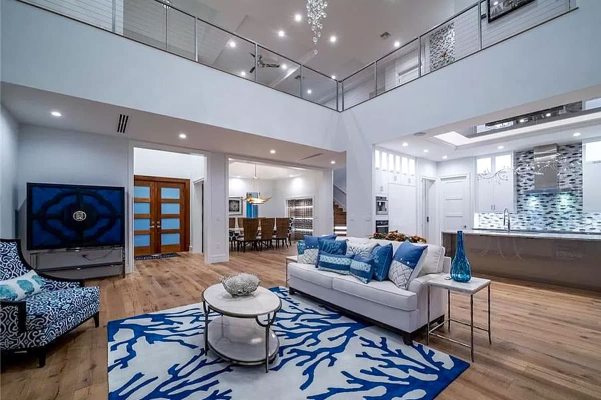 Plan 31857DN: Two-Story Coastal Beach House Plan with Two-Story Great Room - 5102 Sq Ft - Image #7 - Coastal, Coastal Contemporary, Florida-Style