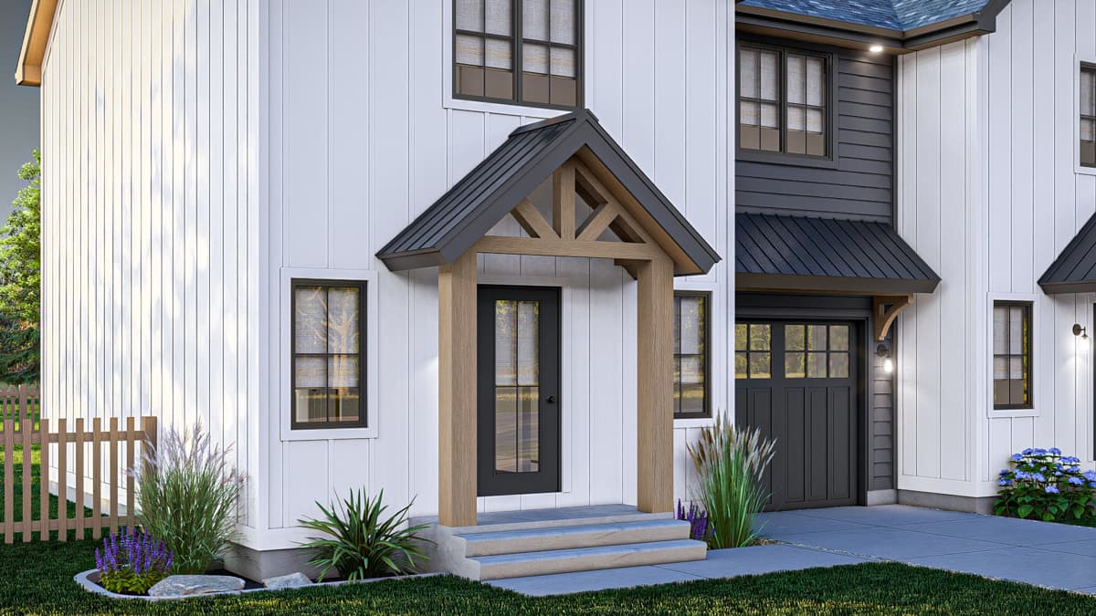 Plan 623394DJ: Triplex House Plan with Side-By-Side 3-Bedroom Units - 1277 Sq Ft Each - Image #14 - Modern Farmhouse, New American, Traditional