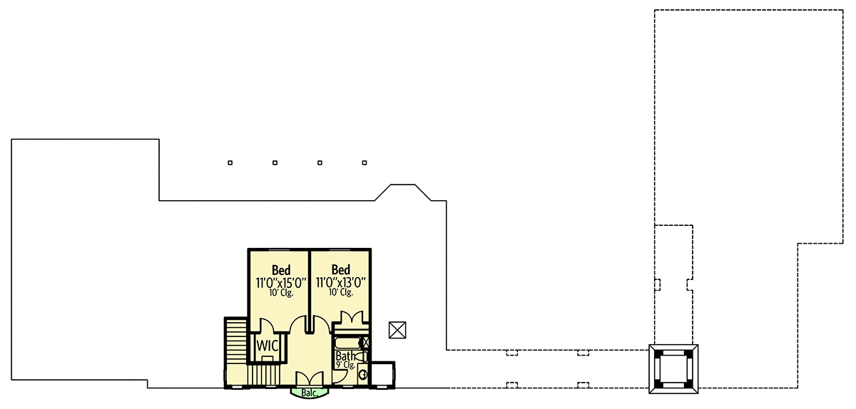 Plan 36428TX: Luxury 4 Bed Villa Home Plan - Floor Plan - 2nd Floor - European, Florida-Style, Mediterranean, Spanish