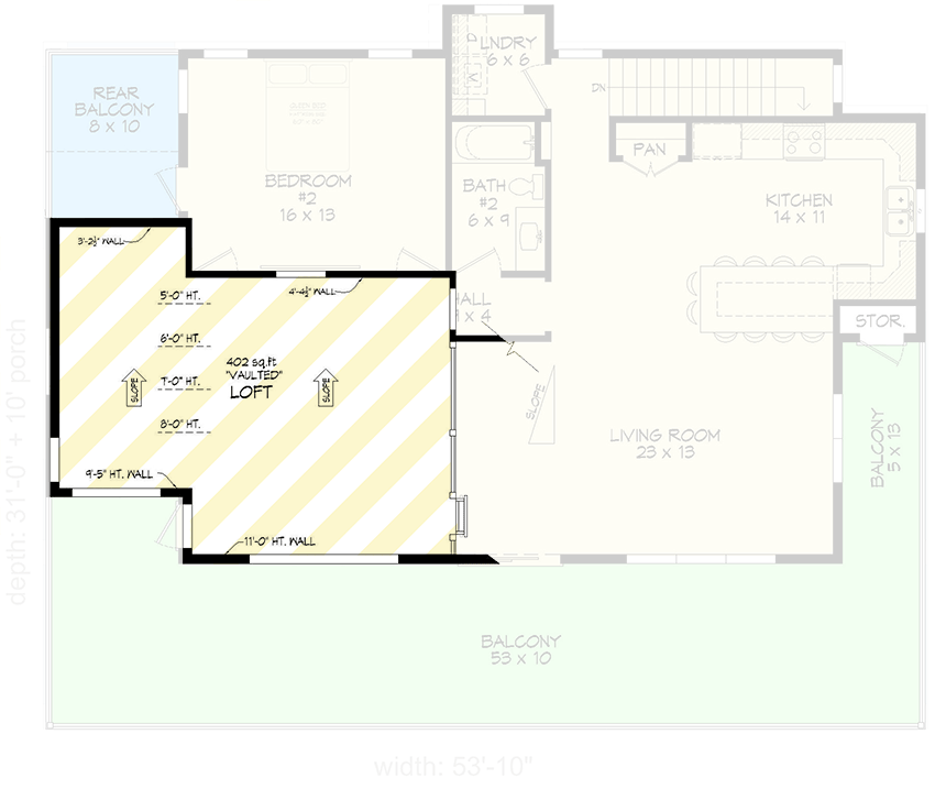 Plan 680373VR: Lake House Plan with Ground Level Apartment and Optional Loft - 2452 Sq Ft - Floor Plan - 3rd Floor - Contemporary, Mountain