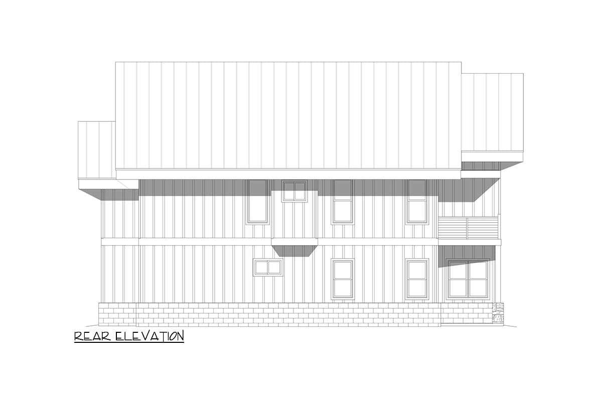 Plan 680373VR: Lake House Plan with Ground Level Apartment and Optional Loft - 2452 Sq Ft - Image #7 - Contemporary, Mountain