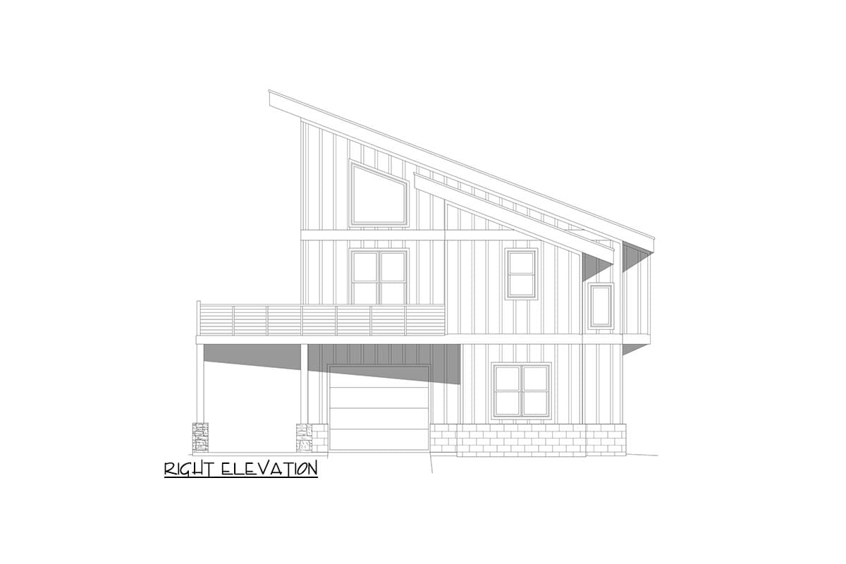 Plan 680373VR: Lake House Plan with Ground Level Apartment and Optional Loft - 2452 Sq Ft - Image #8 - Contemporary, Mountain