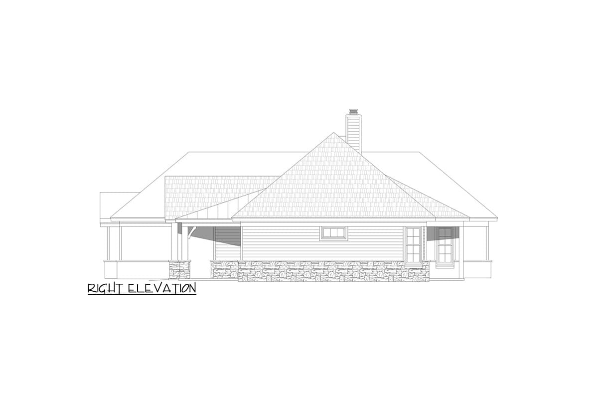 Plan 680374VR: 2000 Square Foot House Plan with Split Bedroom Layout and 3-Car Garage - Image #9 - Ranch, Traditional