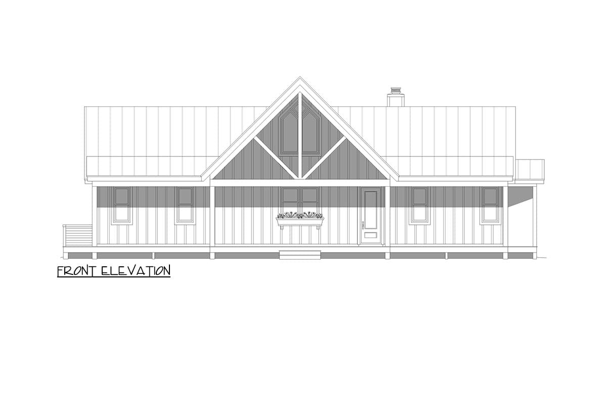 Plan 680375VR: 3 Bed Lake House Plan with Lower Level Expansion - 2185 Sq Ft - Image #4 - Craftsman, Mountain, New American