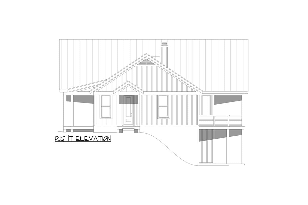 Plan 680375VR: 3 Bed Lake House Plan with Lower Level Expansion - 2185 Sq Ft - Image #7 - Craftsman, Mountain, New American