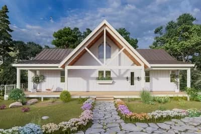 3 Bed Lake House Plan with Lower Level Expansion - 2185 Sq Ft