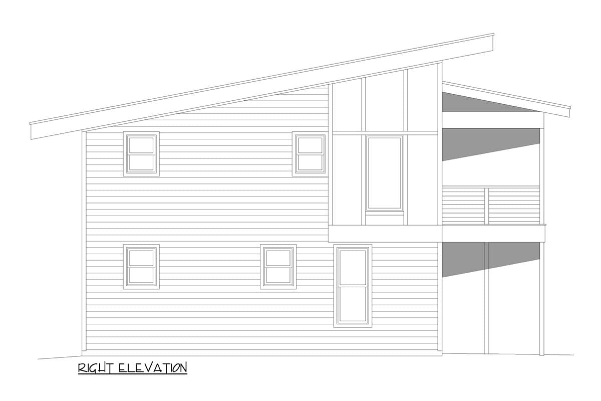 Plan 680377VR: Contemporary Duplex House Plan with 1 Bedroom Units on Each Floor - 426 Sq Ft and 650 Sq Ft - Image #6 - Contemporary, Mountain