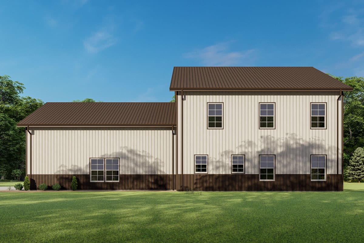 Plan 777071MTL: Two-Story Barndominium House plan with Rec Room Above - 2556 Sq Ft - Image #7 - Barndominium, Craftsman, Mountain