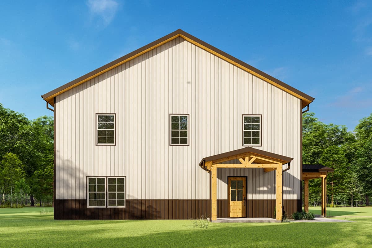 Plan 777071MTL: Two-Story Barndominium House plan with Rec Room Above - 2556 Sq Ft - Image #9 - Barndominium, Craftsman, Mountain