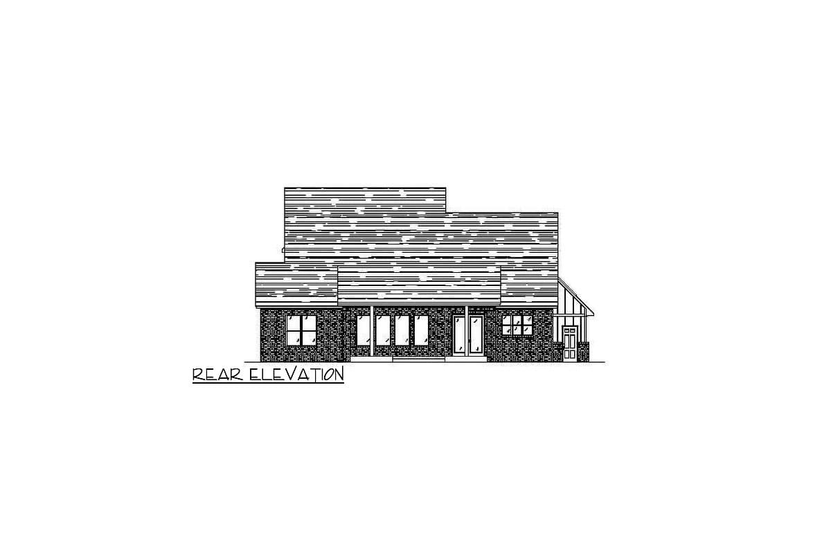 Plan 421563CHD: Two-Story New American House Plan with Lot Above - 2556 Sq Ft - Image #7 - Craftsman, New American, Rustic