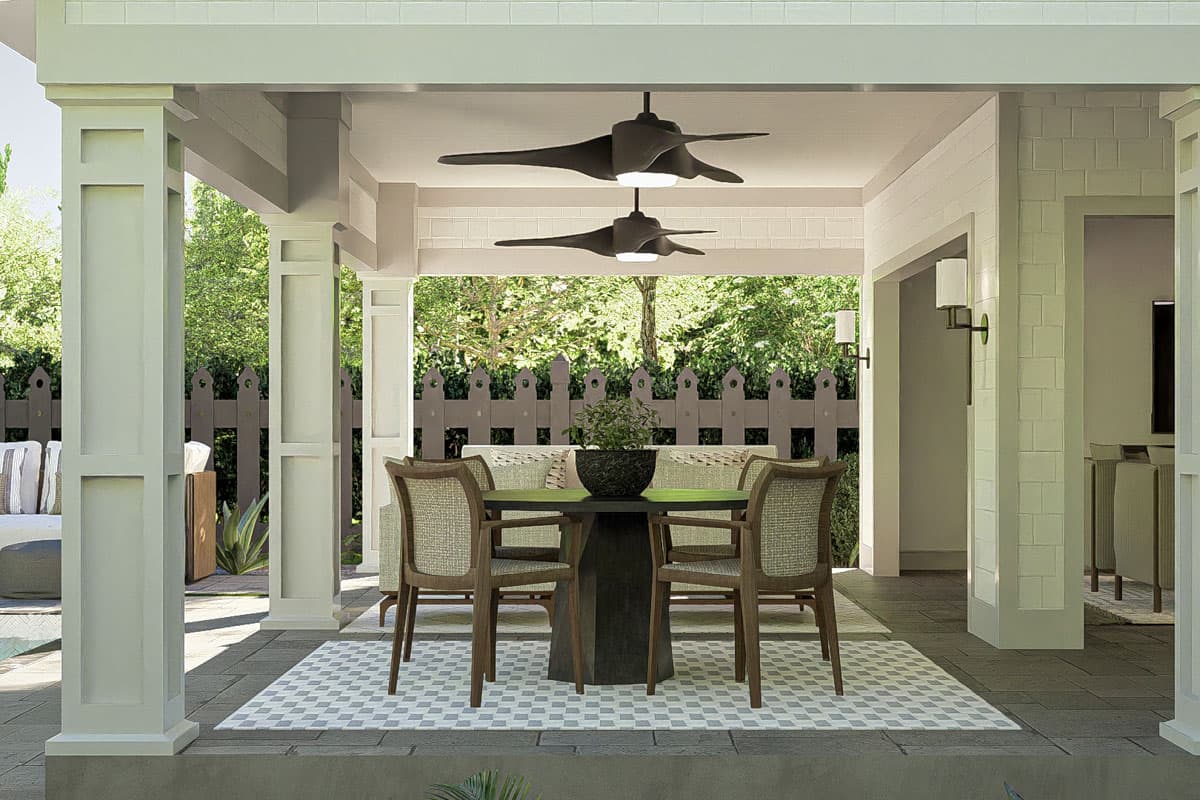 Plan 623396DJ: Craftsman Style Pool House with One Bath - 386 Sq Ft - Image #6 - Craftsman, Traditional