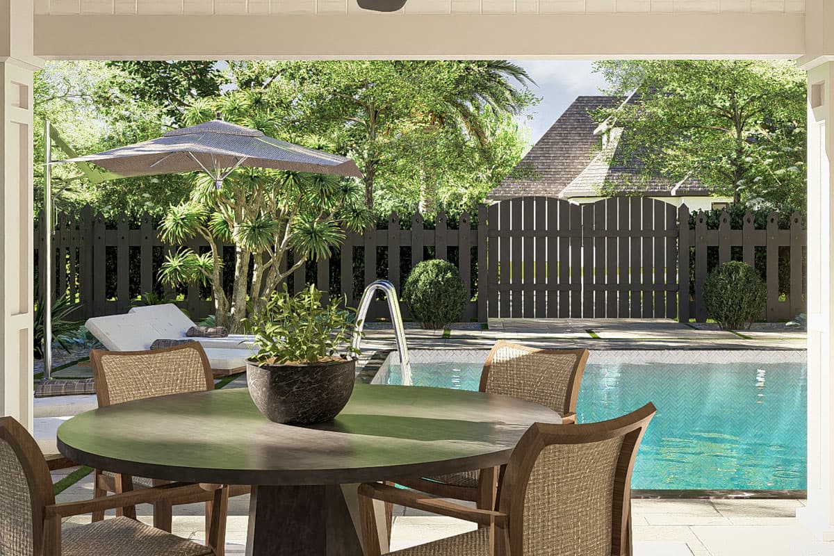 Plan 623396DJ: Craftsman Style Pool House with One Bath - 386 Sq Ft - Image #7 - Craftsman, Traditional