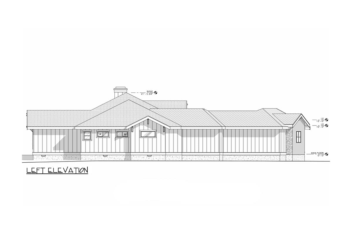 Plan 307701RAD: 3-Bed Contemporary Craftsman House Plan with Office - 3105 Sq Ft - Image #17 - Country, Craftsman, Mountain, New American, Northwest, Ranch