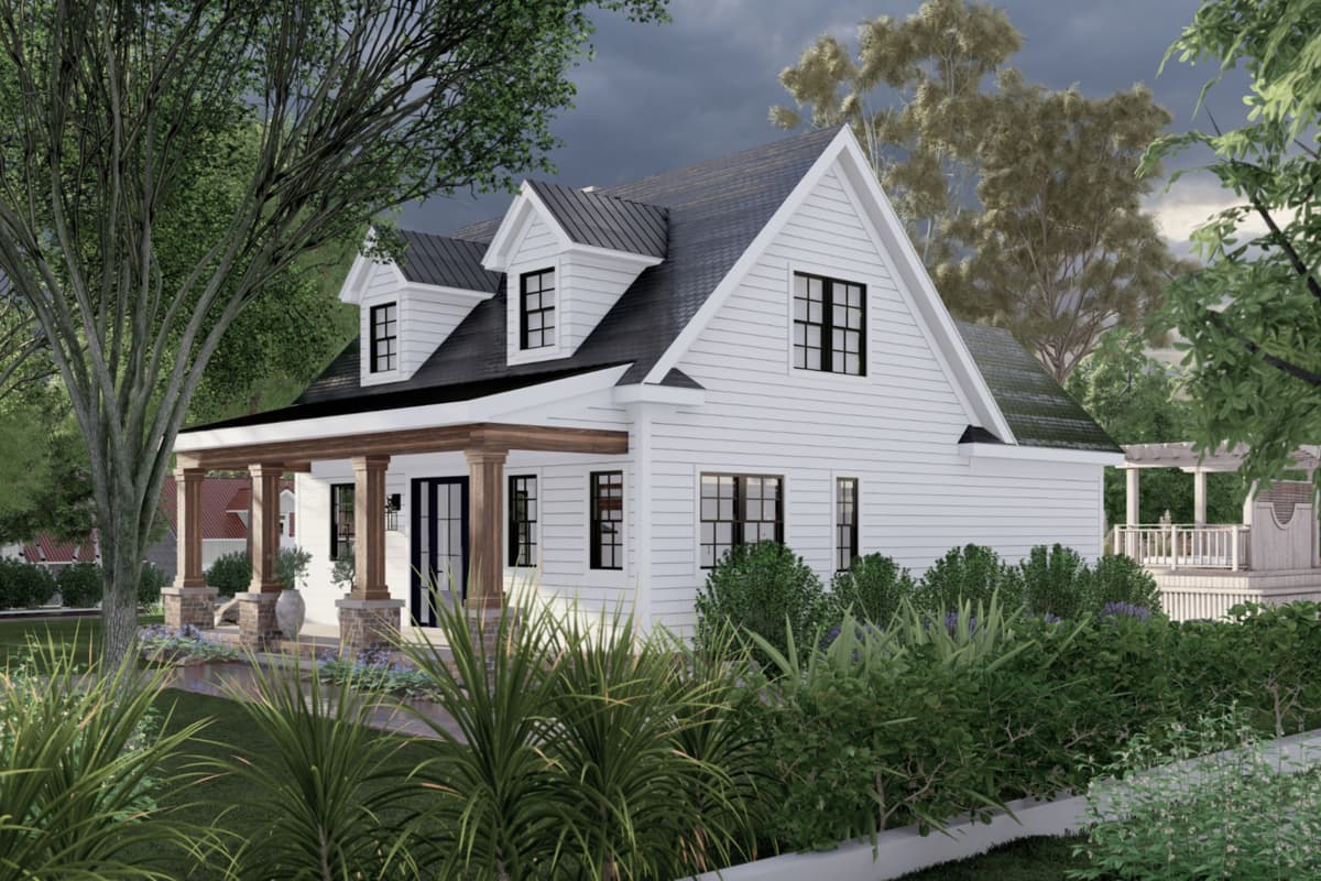 Plan 865022SHW: 3-Bed Cape House Plan with Vaulted Master on Main Floor - 1544 Sq Ft - Image #12 - Cape Cod, Cottage, Country, Modern Farmhouse, New American