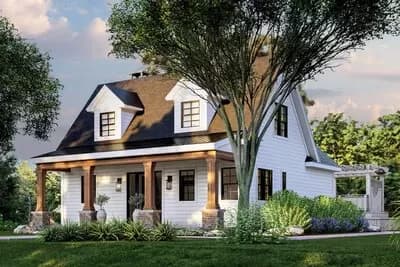 3-Bed Cape House Plan with Vaulted Master on Main Floor - 1544 Sq Ft