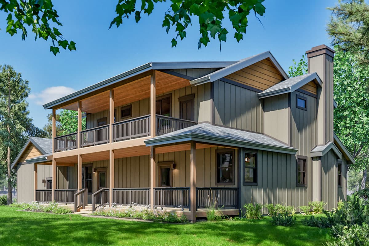 Plan 307702RAD: 3-Bed Craftsman Bungalow House Plan with Vaulted Living - 2246 Sq Ft - Image #4 - Bungalow, Country, Craftsman, Northwest, Rustic