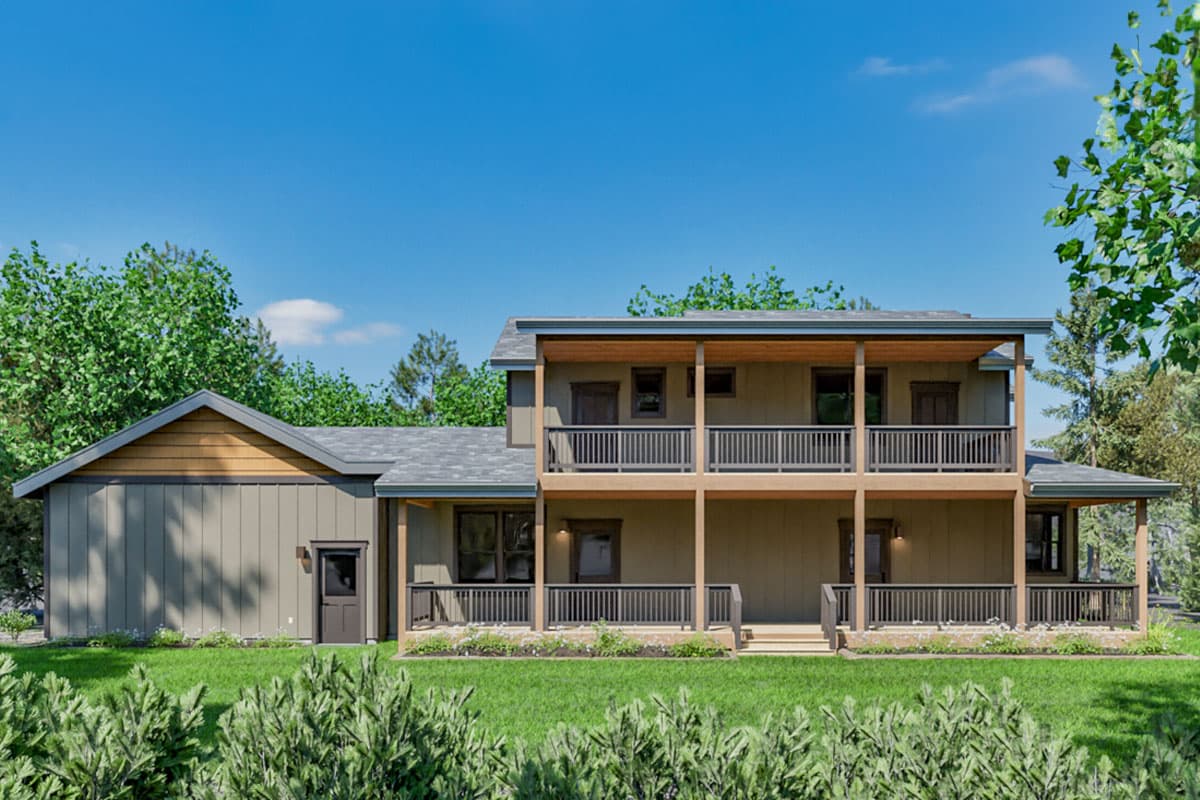 Plan 307702RAD: 3-Bed Craftsman Bungalow House Plan with Vaulted Living - 2246 Sq Ft - Image #5 - Bungalow, Country, Craftsman, Northwest, Rustic