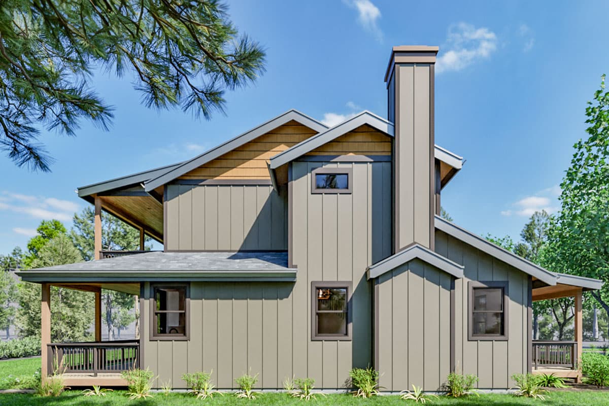 Plan 307702RAD: 3-Bed Craftsman Bungalow House Plan with Vaulted Living - 2246 Sq Ft - Image #7 - Bungalow, Country, Craftsman, Northwest, Rustic