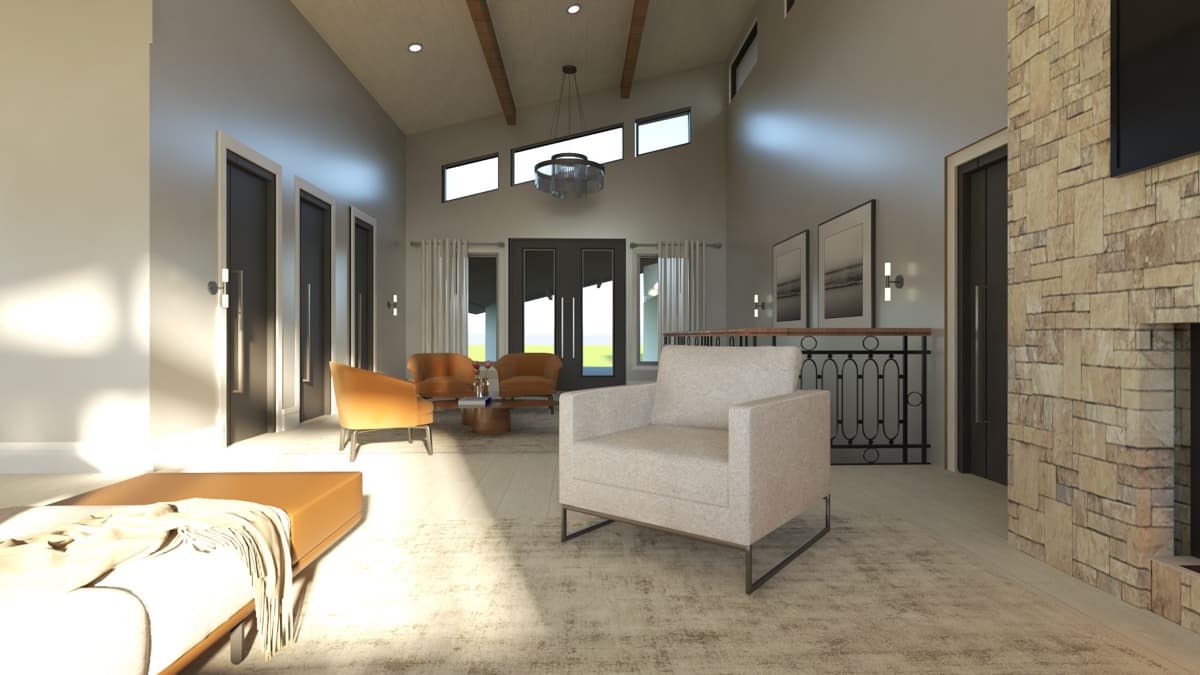 Plan 135259GRA: Modern Mountain-Style House Plan with Lower Level Expansion - 2034 Sq Ft - Image #11 - Contemporary, Mid Century Modern, Modern, Mountain, Vacation