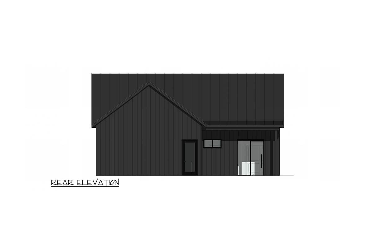 Plan 420170WNT: 2-Bed Modern Farmhouse Cottage with 2-Car Garage - 1120 Sq Ft - Image #6 - Cottage, Country, Modern Farmhouse, New American, Ranch