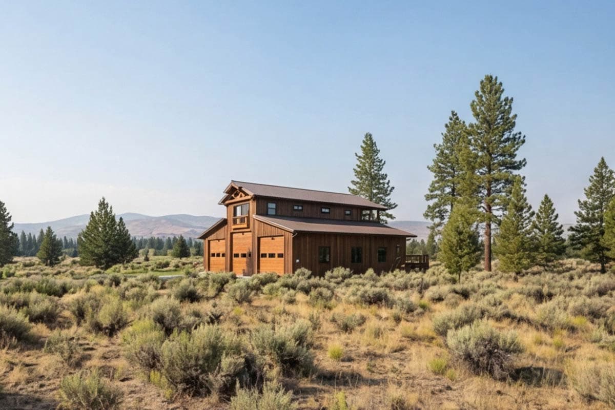 Plan 307703RAD: RV-Friendly Barndominium with Stick Framing and Living Space Above - 828 Sq Ft - Image #6 - Barndominium, Country, Traditional