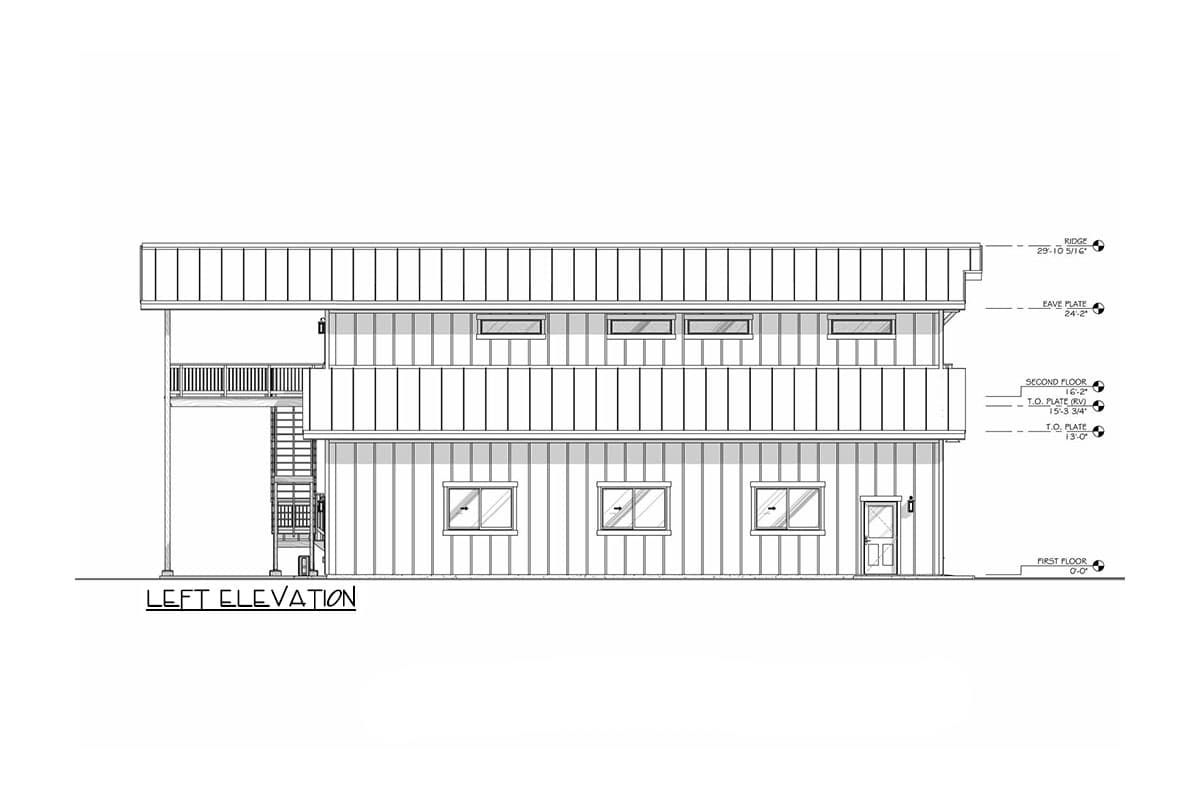 Plan 307703RAD: RV-Friendly Barndominium with Stick Framing and Living Space Above - 828 Sq Ft - Image #13 - Barndominium, Country, Traditional